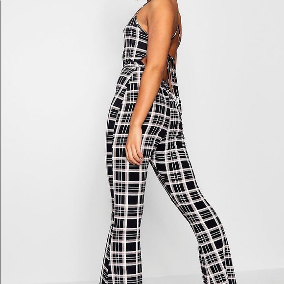 Boohoo Square Neck Wide Leg Jumpsuit - Picture 2 of 6